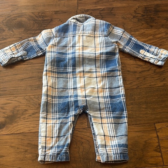 7 for all mankind Plaid Baby Onesie Polo Outfit - Picture 6 of 6
